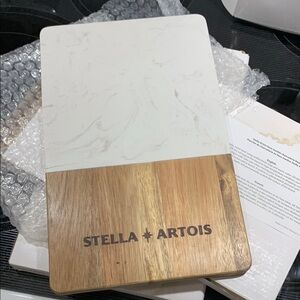 Stella Artois Faux Marble charcuterie board NWT